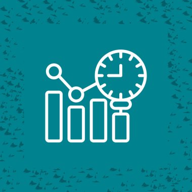 Satışların tahmin simgesinin vektör illüstrasyonu