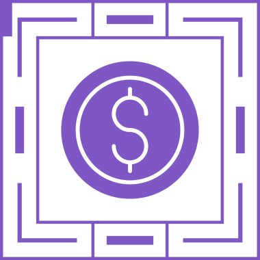 Dolar simgesi vektör illüstrasyonu