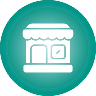 mağaza web simgesi, basit vektör illüstrasyonu