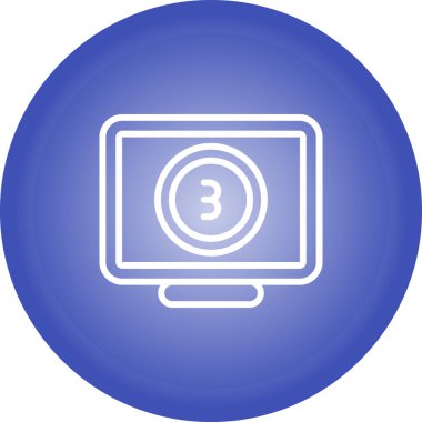 Geri sayım web simgesi vektör illüstrasyonu