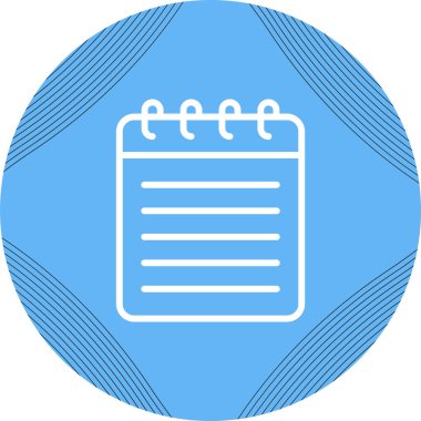 notepad simgesi, vektör illüstrasyonu basit tasarım