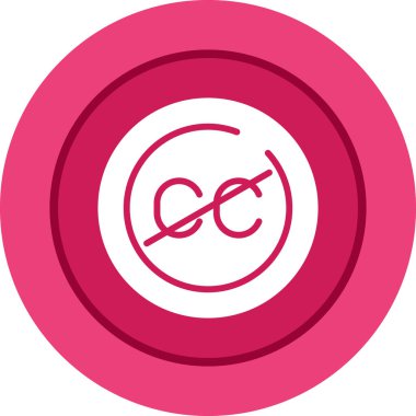 Uygulamalar ve web siteleri için kapatılan altyazı veya altyazı düz vektör simgesi