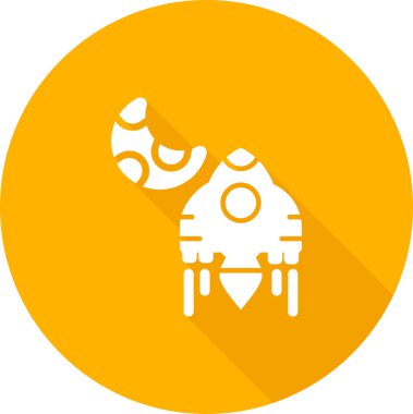 roket simgesi, vektör illüstrasyonu basit tasarım