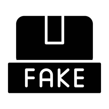 Sahte Ürünler, sahte ikon vektör illüstrasyonu 