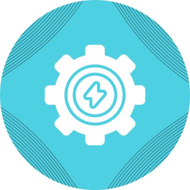 Veri Merkezi Güç Yönetimi simgesi vektör illüstrasyonu