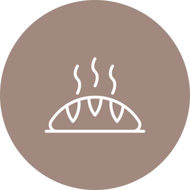 İzole edilmiş taze ekmek simgesinin vektör çizimi 