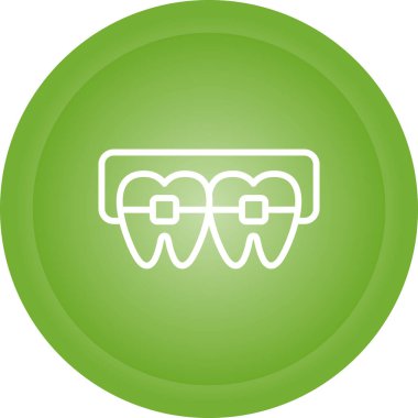 diş teli vektör çizgisi simgesini destekler