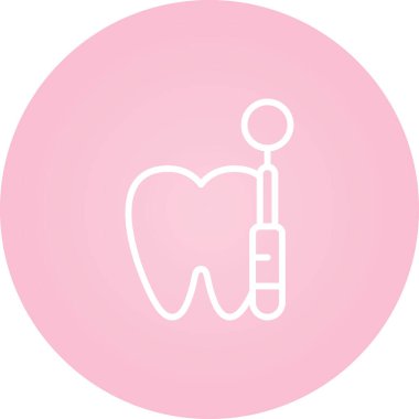 Diş simgesinin vektör illüstrasyonu 