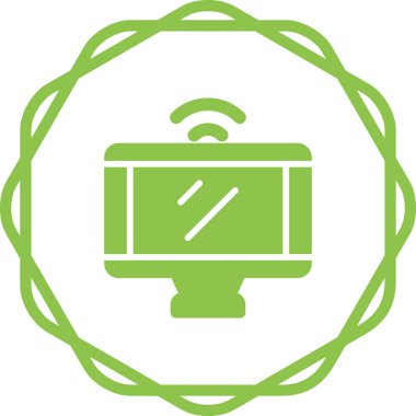 Monitör. Web simgesi basit illüstrasyon