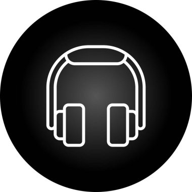 kulaklıklar web simgesi, vektör illüstrasyonu