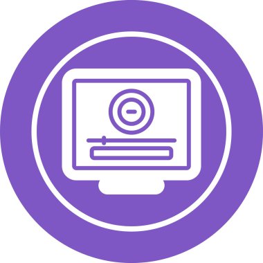 Masaüstü Bilgisayar Web simgesi vektör çizimi