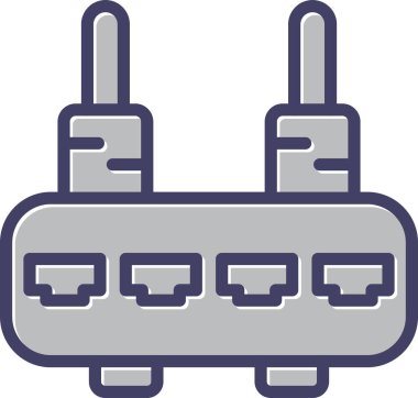 Wi-Fi yönlendirici simgesi, vektör illüstrasyonu