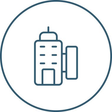 Restoran binası simgesinin vektör illüstrasyonu 