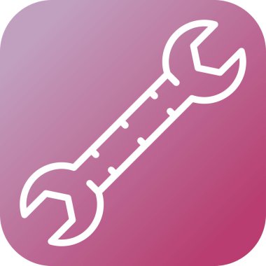 İngiliz anahtarı. Web simgesi basit illüstrasyon