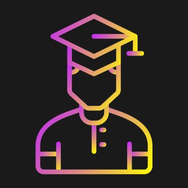 Student icon, vector illustration simple design