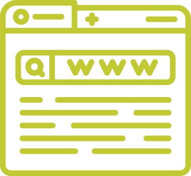 Web sitesi simgesi, vektör illüstrasyonu basit tasarım