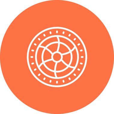 Soğutma hayran simgesi, vektör illüstrasyonu