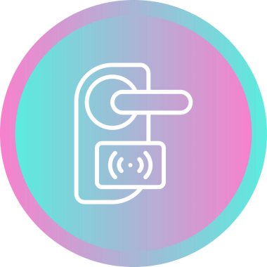 Anahtar Kart simgesi, vektör illüstrasyonu 