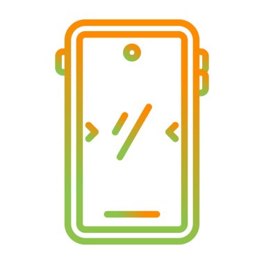 akıllı telefon simgesi, vektör illüstrasyonu basit tasarım