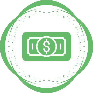 Dolar fatura simgesi, vektör illüstrasyonu basit tasarım