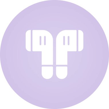 Kablosuz kulaklıklar. Web simgesi basit illüstrasyon
