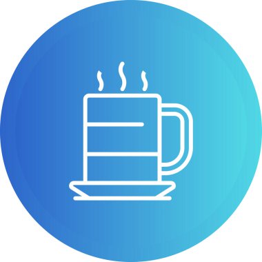 Bir fincan sıcak içecek, vektör illüstrasyon