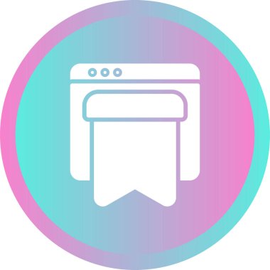 Yer İmi Sekmeleri web simgesi, basit vektör illüstrasyonu