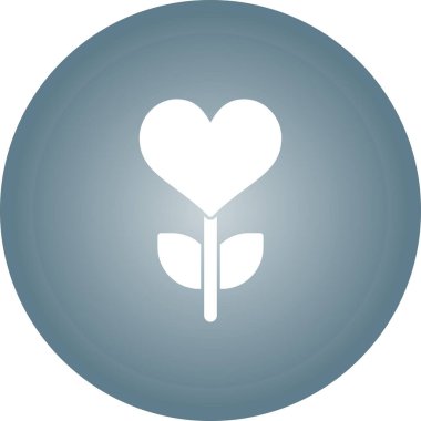 Aşk çiçeği. Web simgesi basit illüstrasyon