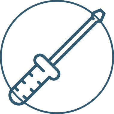 tornavida aracı simgesini, vektör çizim  