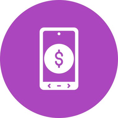 Para için. Web simgesi vektör illüstrasyonu 