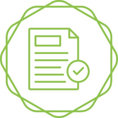  Kabullenme web simgesi vektör illüstrasyonu