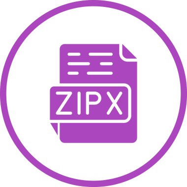 ZIPX dosya biçimi simgesi web illüstrasyonu