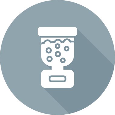 Akıllı evcil hayvan besleyicisi. Web simgesi basit illüstrasyon