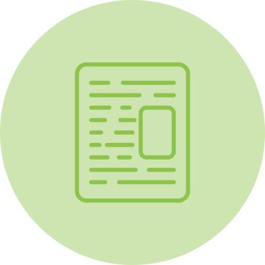 Belge Şablonu, vektör illüstrasyonu 