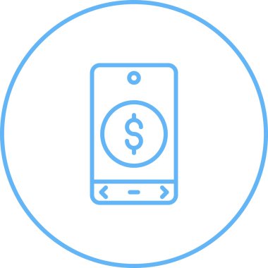 Para için. Web simgesi vektör illüstrasyonu 