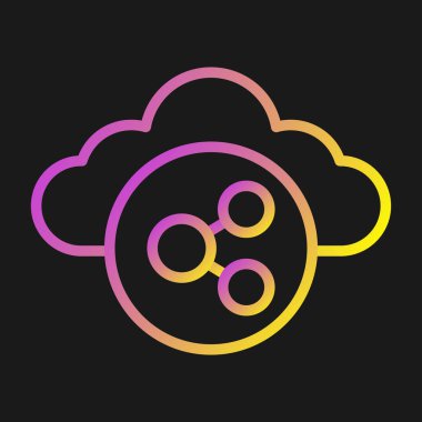 Bulut hesaplama simgesi vektör illüstrasyonu           