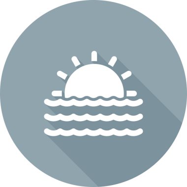  Gün batımı web simge vektör çizim  