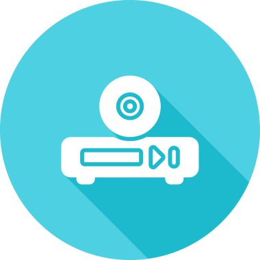 DVD Sürücüsü modern simgesinin vektör illüstrasyonu