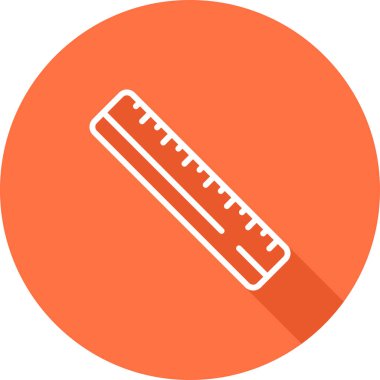 Düz cetvel simgesinin vektör çizimi 