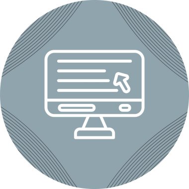 Masaüstü Bilgisayar Web simgesi vektör çizimi