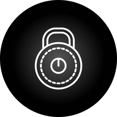 Kilit. Web simgesi basit illüstrasyon 