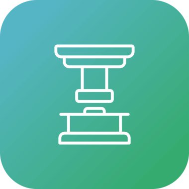 Hidrolik basın simgesi vektör illüstrasyonu 