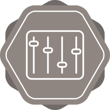 Eşitleyici modern simgenin vektör illüstrasyonu