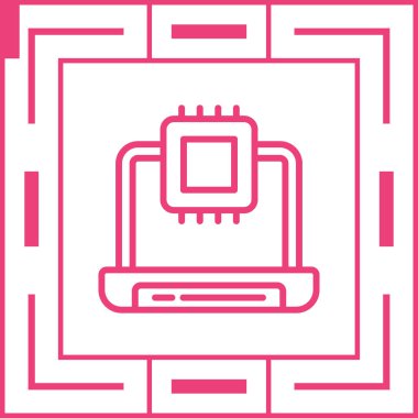 dizüstü bilgisayar web simgesi, vektör illüstrasyonu