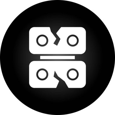 Veri Kırma Simgesi, İzole Vektör İllüstrasyonu 