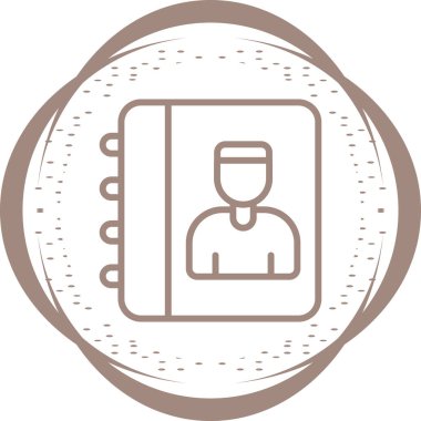 Adres Defteri simgesi, vektör illüstrasyonu basit tasarım