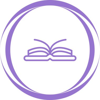 Kitap web simgesi aç, basit illüstrasyon