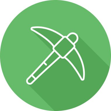 Kazma Simgesi ya da Beyaz Arkaplanda Balta Simgesi Silueti. Web Sitesi Tasarımı ve Uygulamaları için Simge