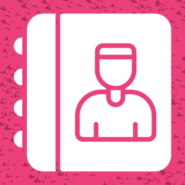 Adres Defteri simgesi, vektör illüstrasyonu basit tasarım