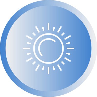 Güneş. Web simgesi basit illüstrasyon 